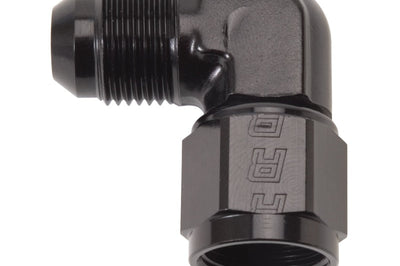 Russell Performance -6 AN 90 Degree Male to Female Fitting (Black) - Fabrication