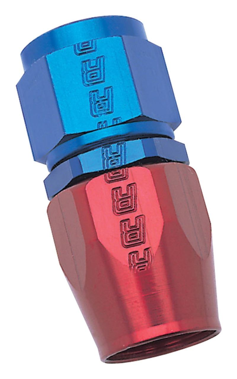 Russell Performance -6 AN Red/Blue Straight Full Flow Hose End - Fabrication