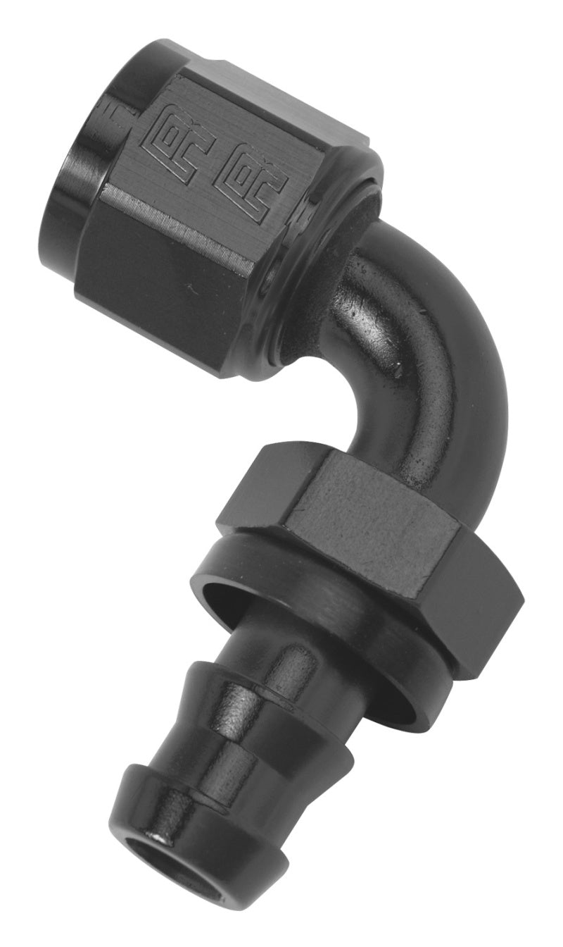 Russell Performance -6 AN Twist-Lok 90 Degree Hose End (Black) - Fabrication