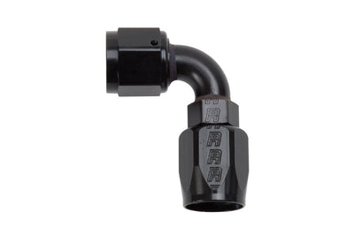 Russell Performance -8 AN Black 90 Degree Full Flow Hose End - Fabrication