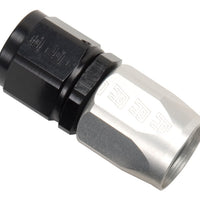 Russell Performance -8 AN Black/Silver Straight Full Flow Hose End - Fabrication