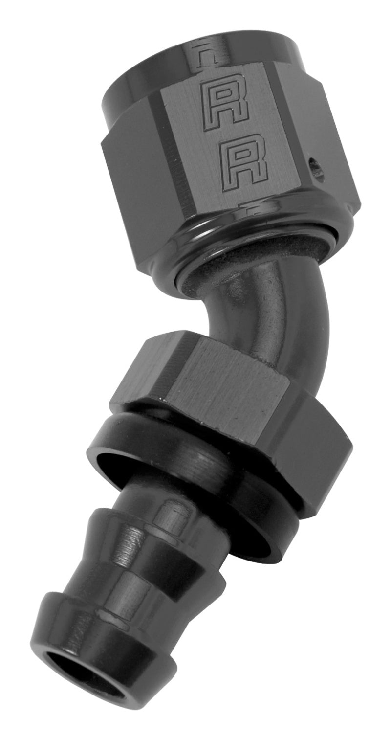 Russell Performance -8 AN Twist-Lok 45 Degree Hose End (Black) - Fabrication