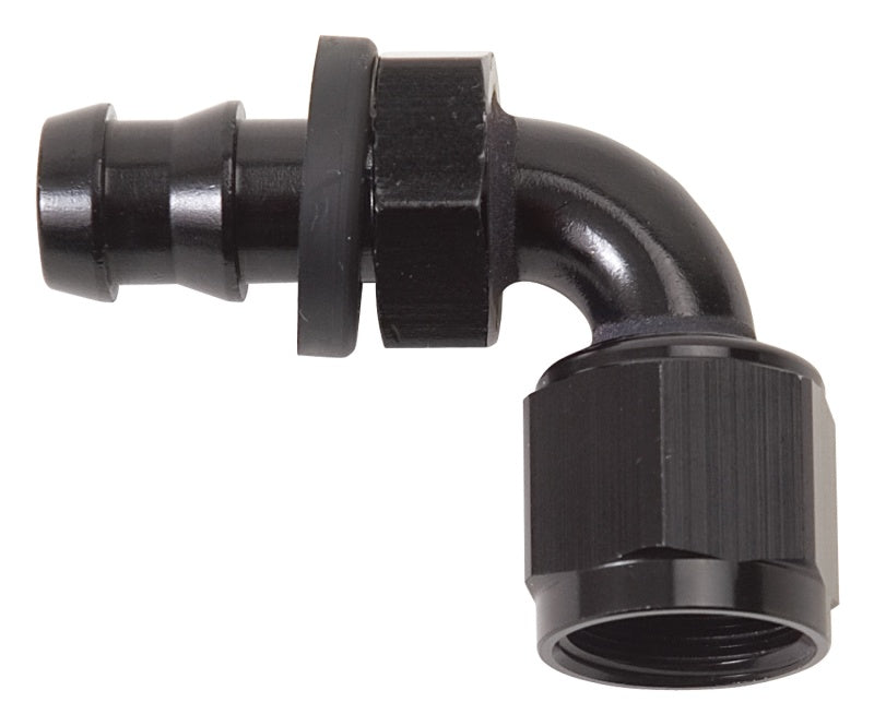 Russell Performance -8 AN Twist-Lok 90 Degree Hose End (Black) - Fabrication