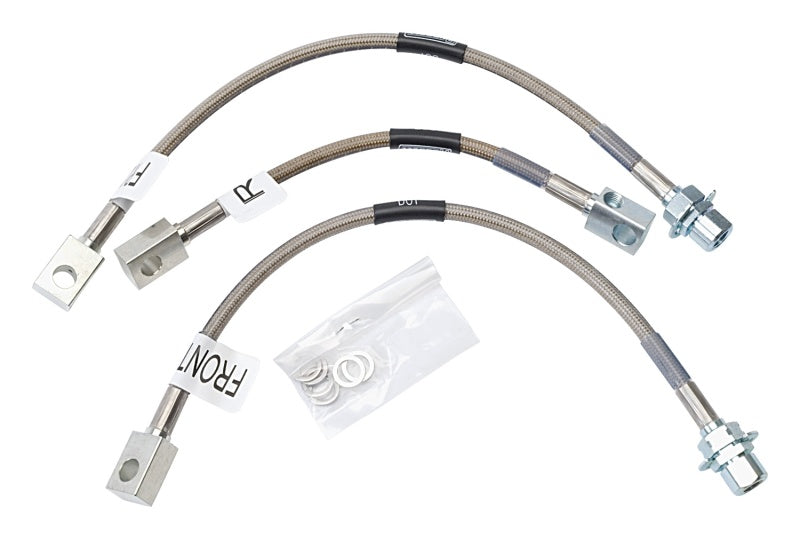 Russell Performance 94-95 Ford Mustang GT (Front & Rear Center Hose) Brake Line Kit - Brakes Rotors Pads