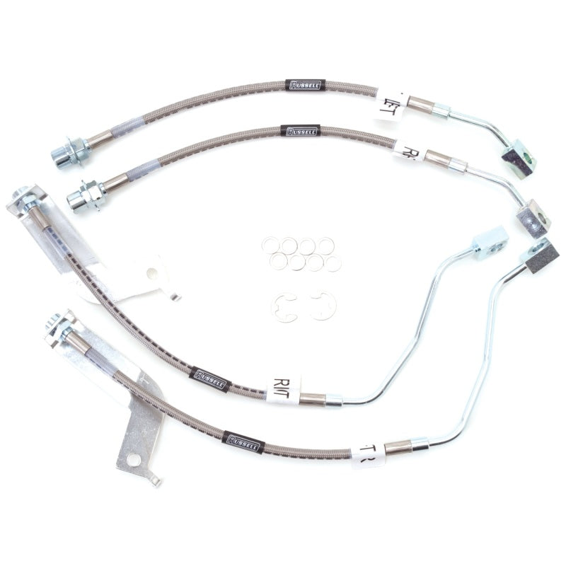 Russell Performance 99-04 Ford Mustang with Traction Control (Except Cobra) Brake Line Kit - Brakes Rotors & Pads