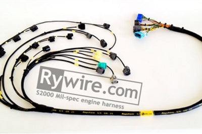 Rywire Honda S2000 AP1/AP2 (Early) Mil-Spec Engine Harness w/OEM Coils/Injector/ECU Plugs - Components
