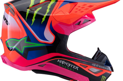 Alpinestars S-m10 Deegan Helmet Orng Flo/prpl/pnk Fluo Xs