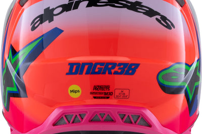 Alpinestars S-m10 Deegan Helmet Orng Flo/prpl/pnk Fluo Xs