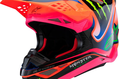 Alpinestars S-m10 Deegan Helmet Orng Flo/prpl/pnk Fluo Xs - Orange Fluo/Purple/Pink / 2X-Large