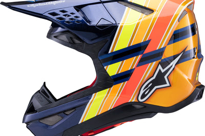 Alpinestars S-m10 Tld Edition 25 Helmet Drk Blu/org/ylw Fluo/red Xs