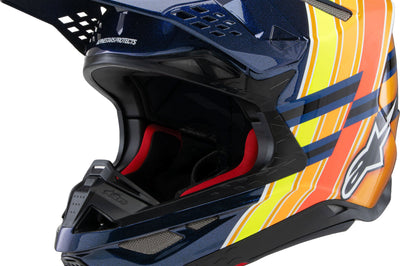 Alpinestars S-m10 Tld Edition 25 Helmet Drk Blu/org/ylw Fluo/red Xs - Dark Blue/Orange/Yellow Fluo/Red / 2X-Large