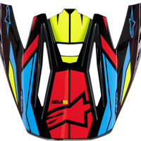 Alpinestars S-m5 Visor Sail Ylw Fluo/enamel Blue Silv G - Black/Cyan - Apparel Collection