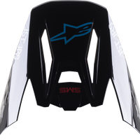 Alpinestars S-m5 Visor Sail Ylw Fluo/enamel Blue Silv G - Black/Cyan - Apparel Collection