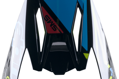 Alpinestars S-m5 Visor Sail Ylw Fluo/enamel Blue Silv G - Black/Cyan/Fluorescent Yellow - Apparel Collection