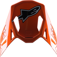 Alpinestars S-m8 Factory Visor Dk Blue/orng/yllw Fluo Glossy - Black/Yellow/Orange - Apparel Collection