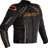 Rst S1 Ce Jacket Black/black/white Leather 5xl - Black/Grey/Neon Orange / Small