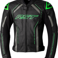 Rst S1 Ce Jacket Black/black/white Leather 5xl - Black/Grey/Neon Orange / Small
