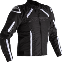 Rst S1 Ce Jacket Black/black/white Leather 5xl - Black/Grey/Neon Orange / Small