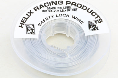 Helix Safety Lock Wire 1/4lb Spool 0.028 Dia - Harddrive Products