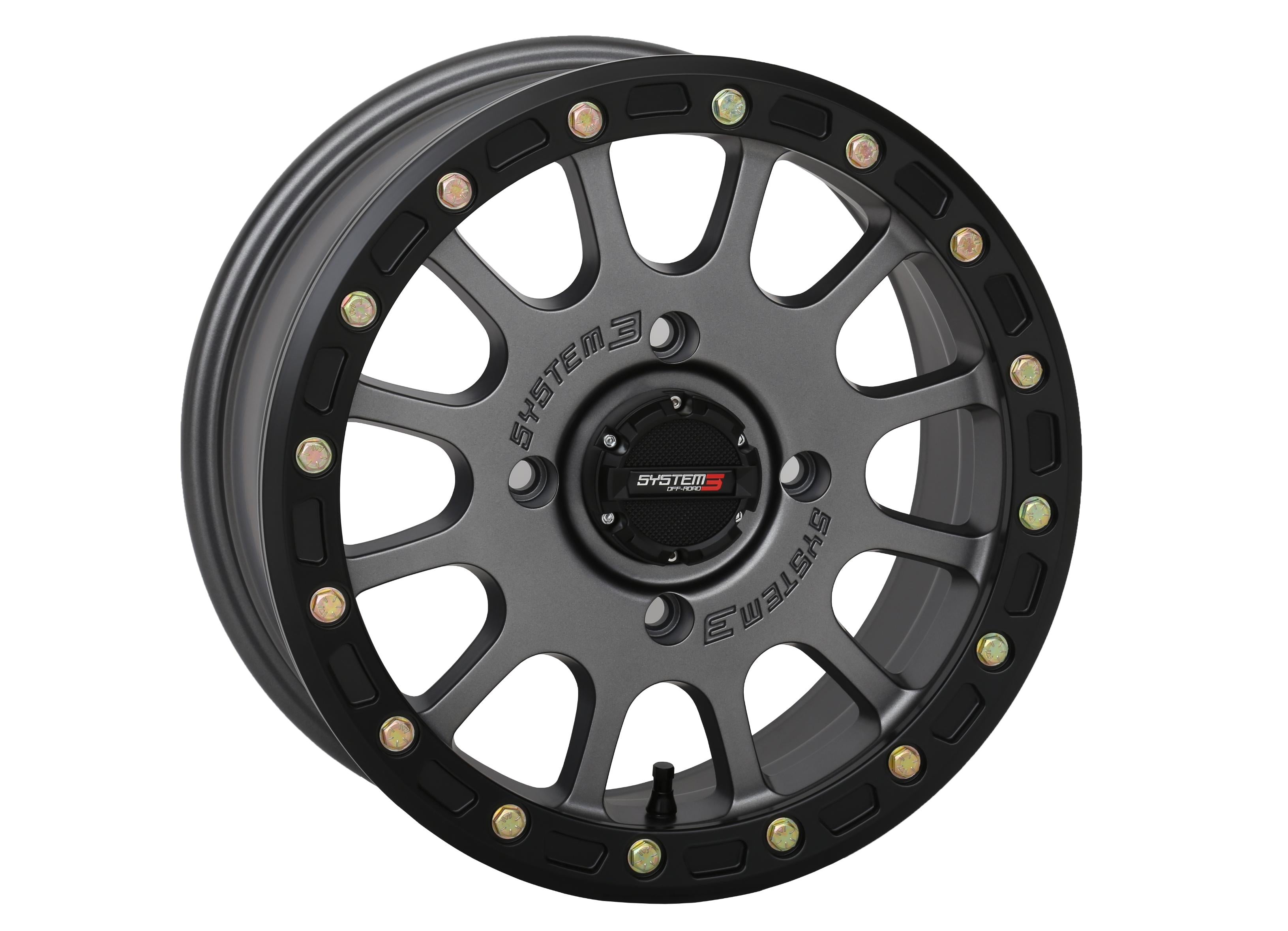 System 3 Sb5 Bl Wheel 15x10 5 + 5 (-5mm) 4/156 Matte Gunmetal Grey - Tires & Wheels