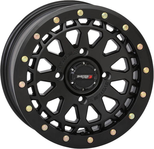 System 3 Sb6 Bl Wheel 15x7 4 + 3 (+10mm) 4/156 Gun Metal Grey - Matte Black - Tires & Wheels