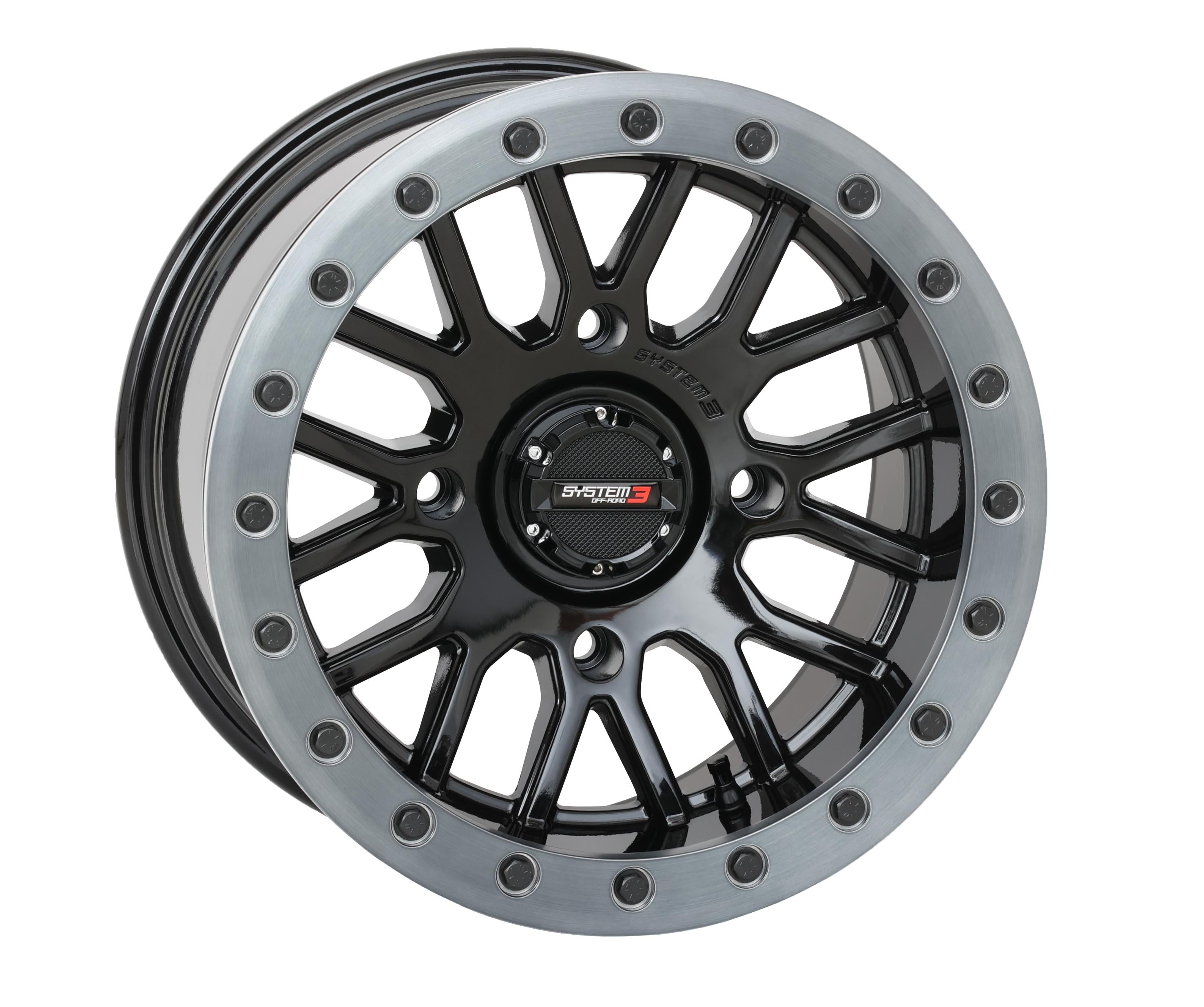 System 3 Sb9 Wheel 15x9 5 + 4 (+10mm) 4/137 Gloss Black - Tires & Wheels