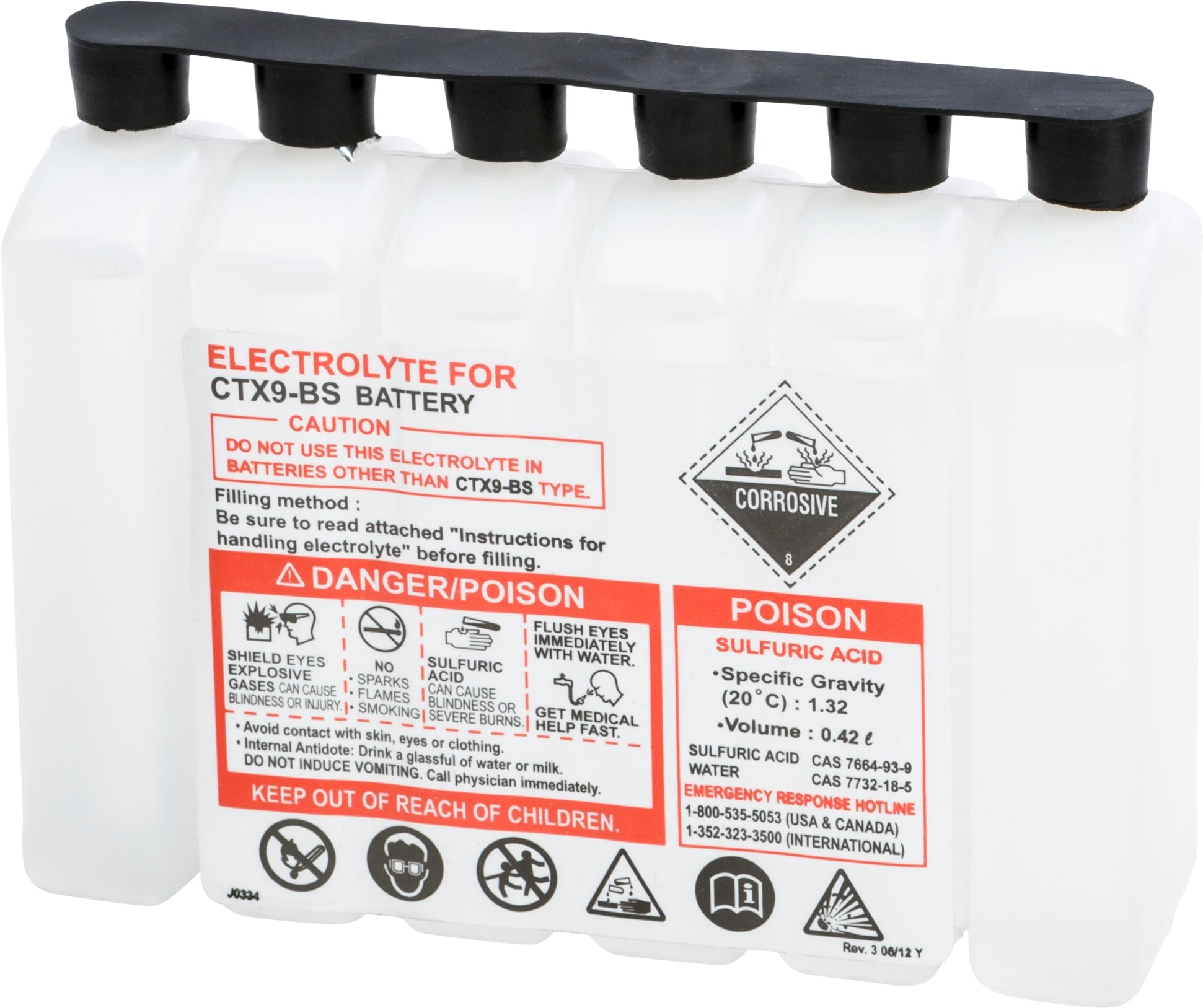 Fire Power Sealed Battery Electrolyte Pack 420cc - Street Collection