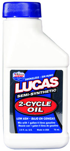 Lucas Semi-synthetic 2-cycle Oil 2.6oz - Tires & Wheels