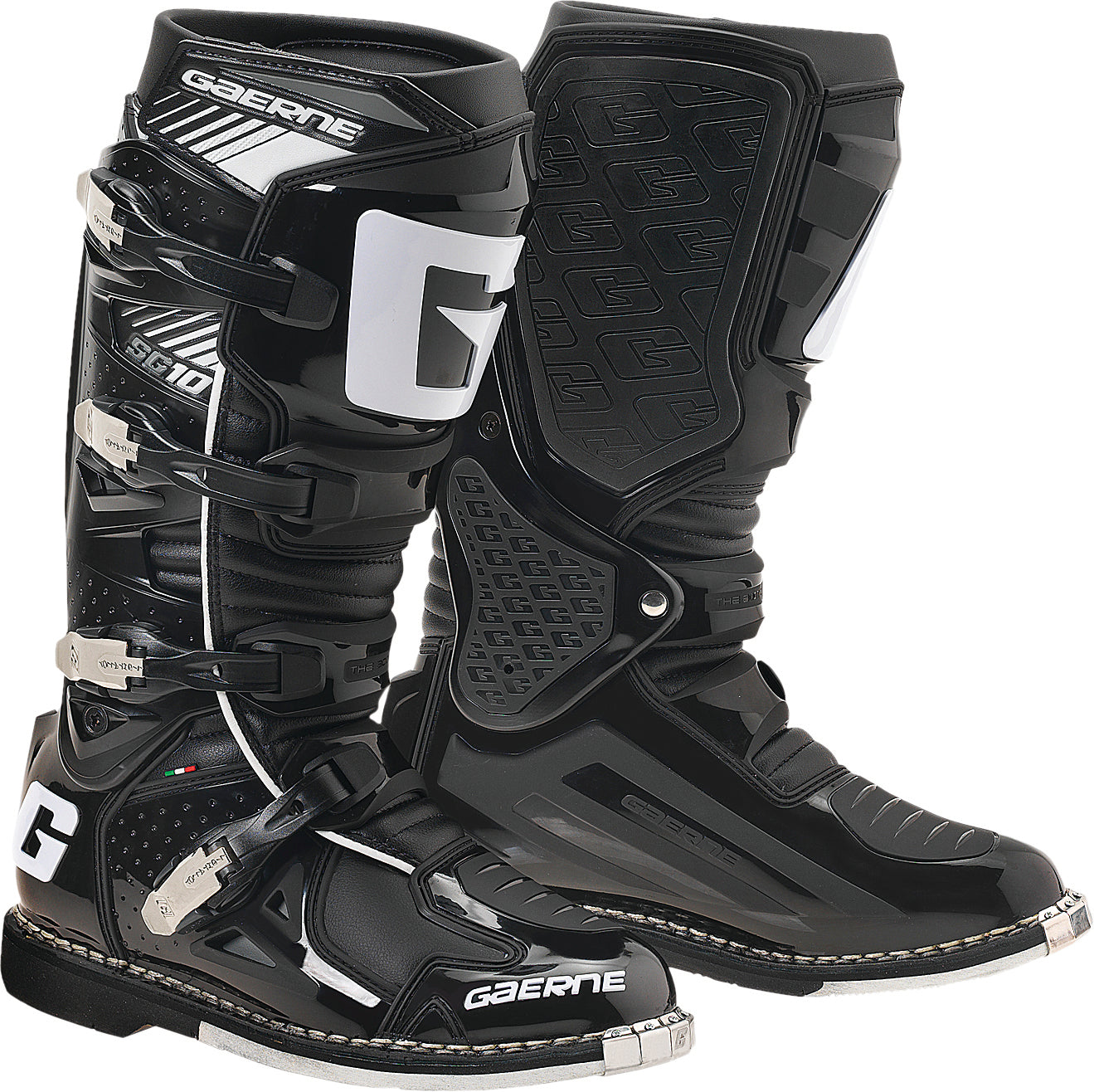 Gaerne Sg-10 Boots Black/white Sz 14 - Black / US 06 - Apparel Collection