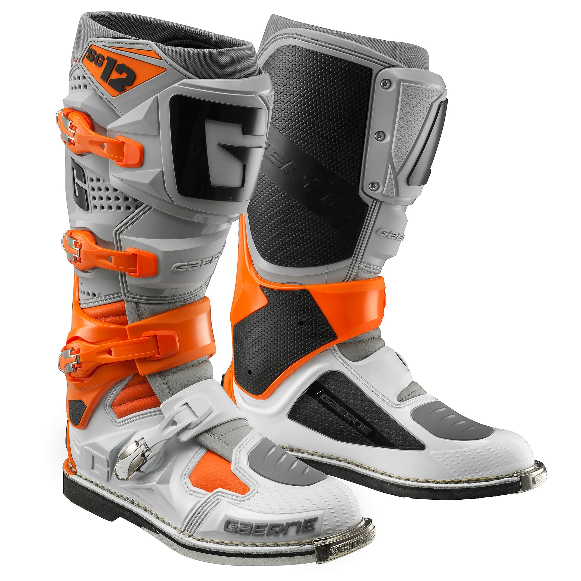 Gaerne Sg12 Le Boots Blk/wht/carolina Blue Sz 12 - Orange/Grey/White / US 08 - Apparel Collection