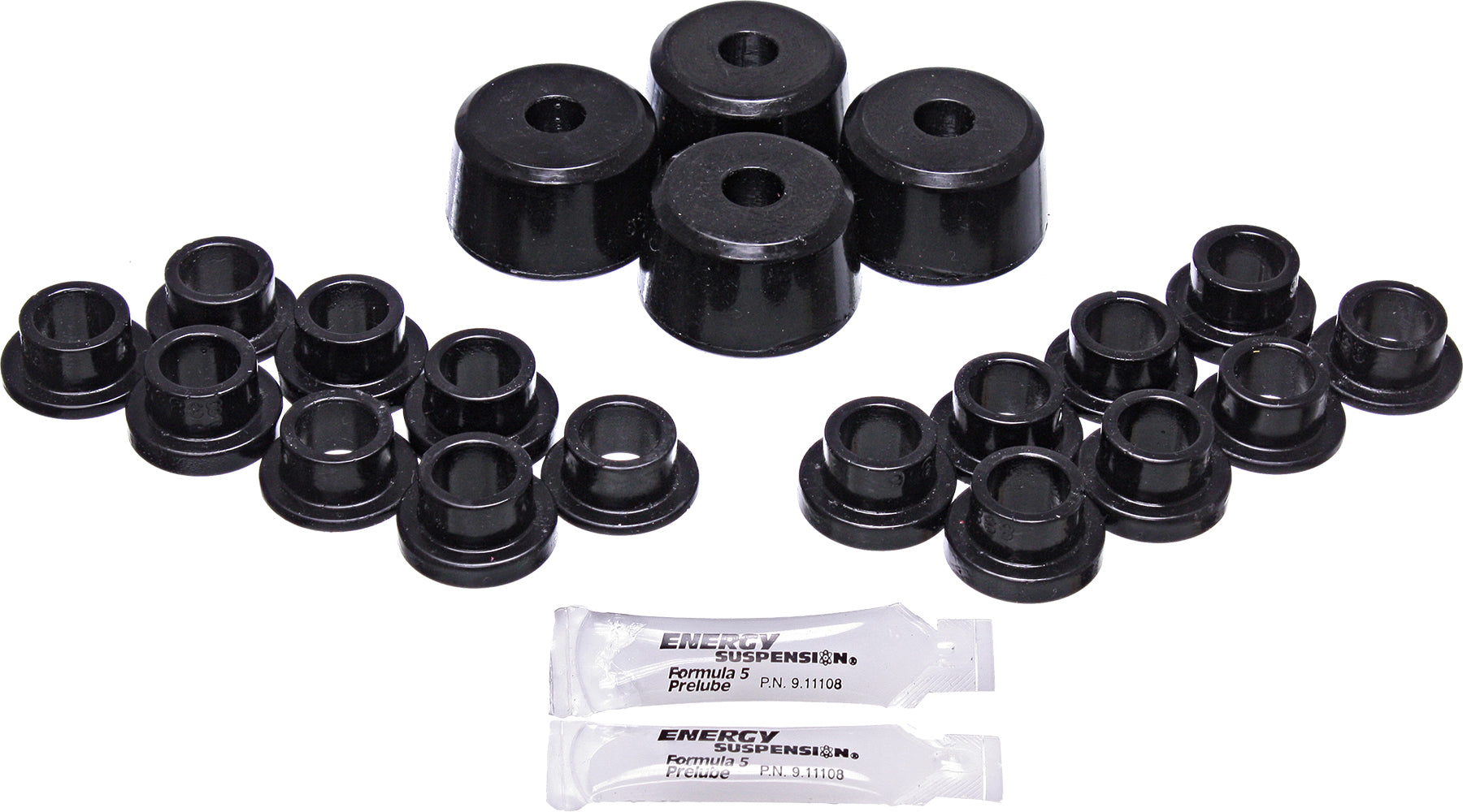 Energy Susp. Shock Bushing Kit Red Pol - Black - Atv Performance Products