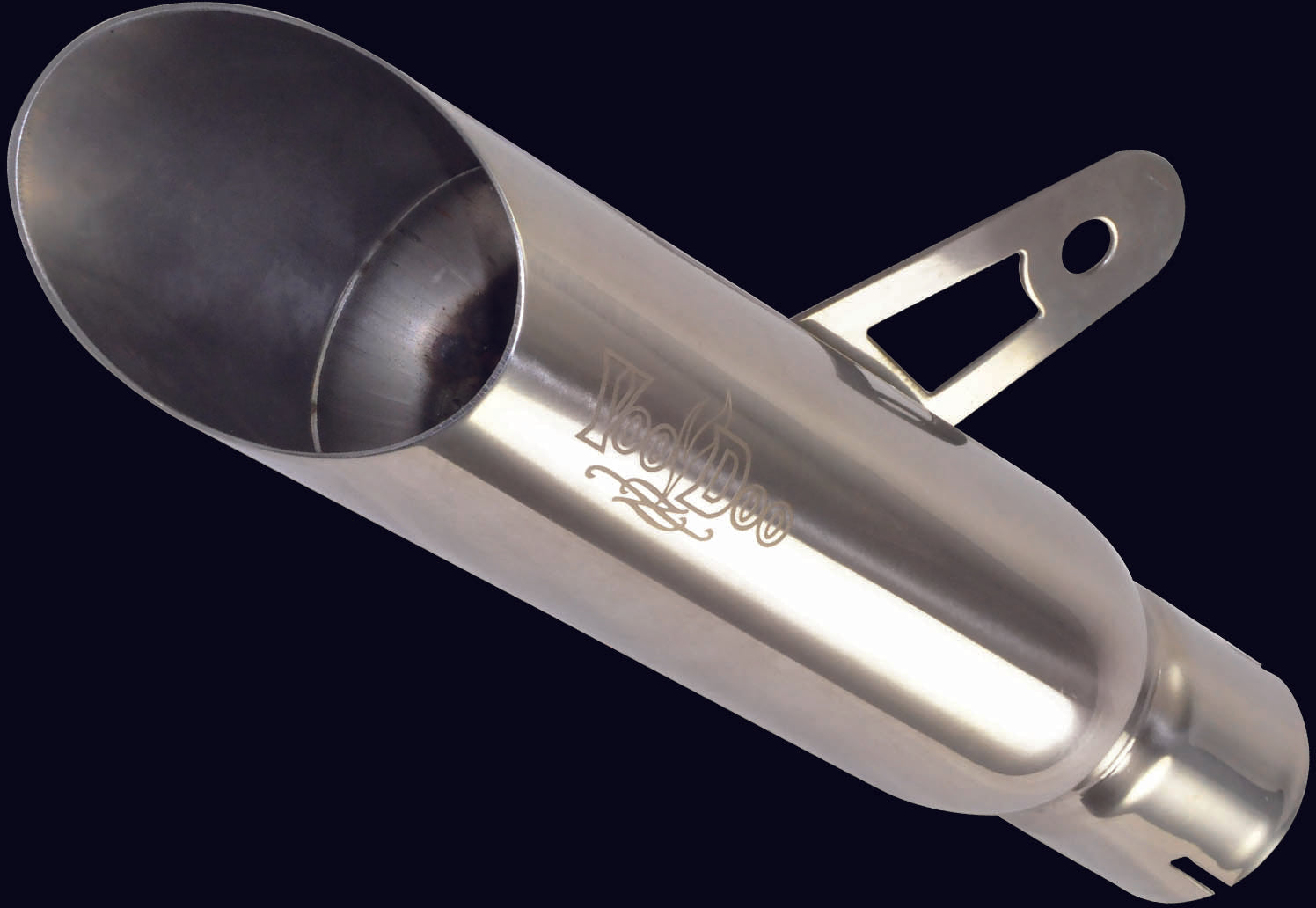 Voodoo Shorty Exhaust Single Muffler Polished - Street Collection