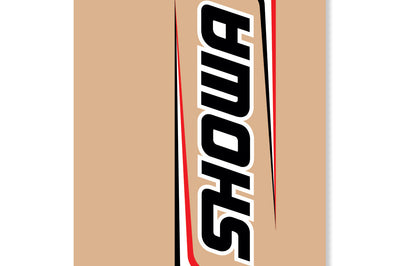 D-cor Showa Upper Fork Decals Black/white - Offroad Collection