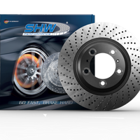 SHW Performance 05-08 Porsche Boxster 2.7L Left Front Cross-Drilled Monobloc Brake Rotor (98735140101) - Brakes Rotors