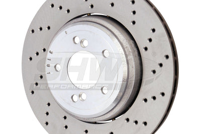 SHW Performance 08-13 BMW M3 4.0L Right Rear Cross-Drilled Lightweight Brake Rotor (34212283804) - Brakes Rotors & Pads