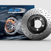 SHW Performance 11-16 BMW M5 4.4L Right Rear Cross-Drilled Lightweight Brake Rotor (34212284104) - Brakes Rotors & Pads