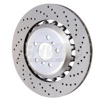 SHW Performance 11-16 BMW M5 4.4L Right Rear Cross-Drilled Lightweight Brake Rotor (34212284104) - Brakes Rotors & Pads