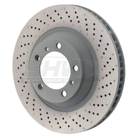 SHW Performance 15-16 Porsche 911 Carrera 4 GTS w/o Ceramics Right Frt Drill-Dimp MB Brake Rotor (99135140401) - Brakes