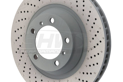 SHW Performance 15-16 Porsche 911 Carrera 4 GTS w/o Ceramics Right Frt Drill-Dimp MB Brake Rotor (99135140401) - Brakes