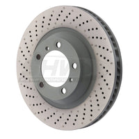 SHW Performance 15-16 Porsche 911 Carrera4 GTS 3.8L w/o Ceramic Brake Left Frt Drill-Dimp MB Rotor (99135140301)