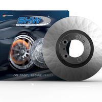 SHW Performance 15-18 Porsche Macan Turbo 3.6L w/o Ceramic Brakes Rear Smooth Monobloc Brake Rotor (95B615601D)