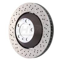 SHW Performance 16-19 Porsche 911 GT3 RS w/o Ceramics Left Frt Drill-Dimp Lightweight Brake Rotor (99135140581)