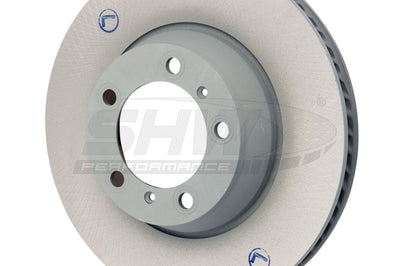 SHW Performance 17-20 Porsche Panamera 4 w/Code 1KF/18in Wheel Left Rear Smooth MB Brake Rotor (971615601F) - Brakes