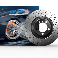SHW Performance 18-19 Porsche 911 GT3 4.0L w/o Ceramics Right Rear Drilled-Dimpled LW Brake Rotor (99135240880)