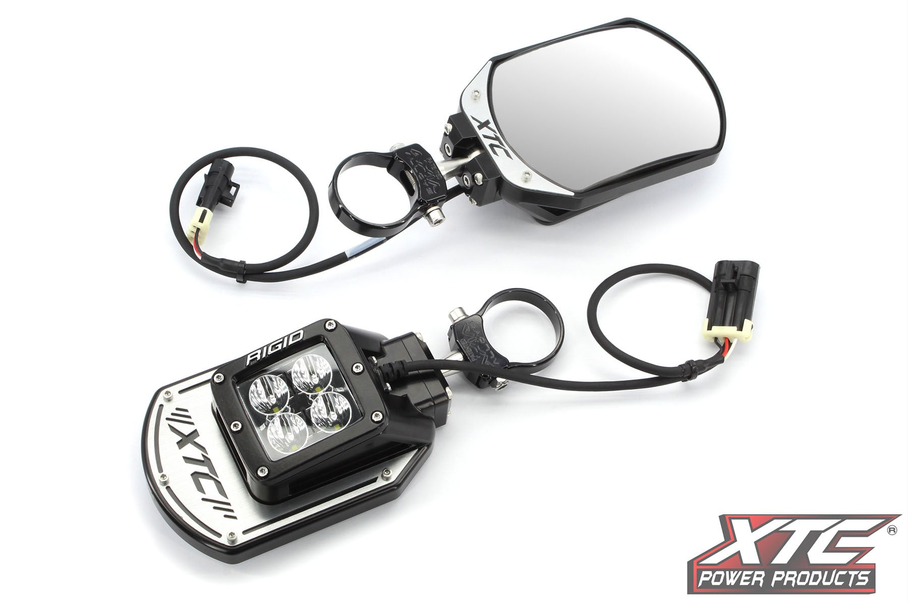 XTC POWER PRODUCTS Side Mirrors W/2.00 Clamp Roll Cage Bar 2.00