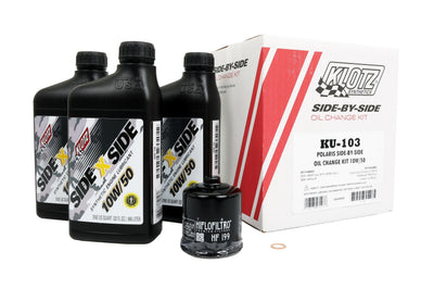 Klotz Side X Oil Change Kit 10w50 With Filter Polaris - Tires & Wheels