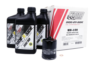 Klotz Side X Oil Change Kit 5w50 With Filter Polaris - Tires & Wheels