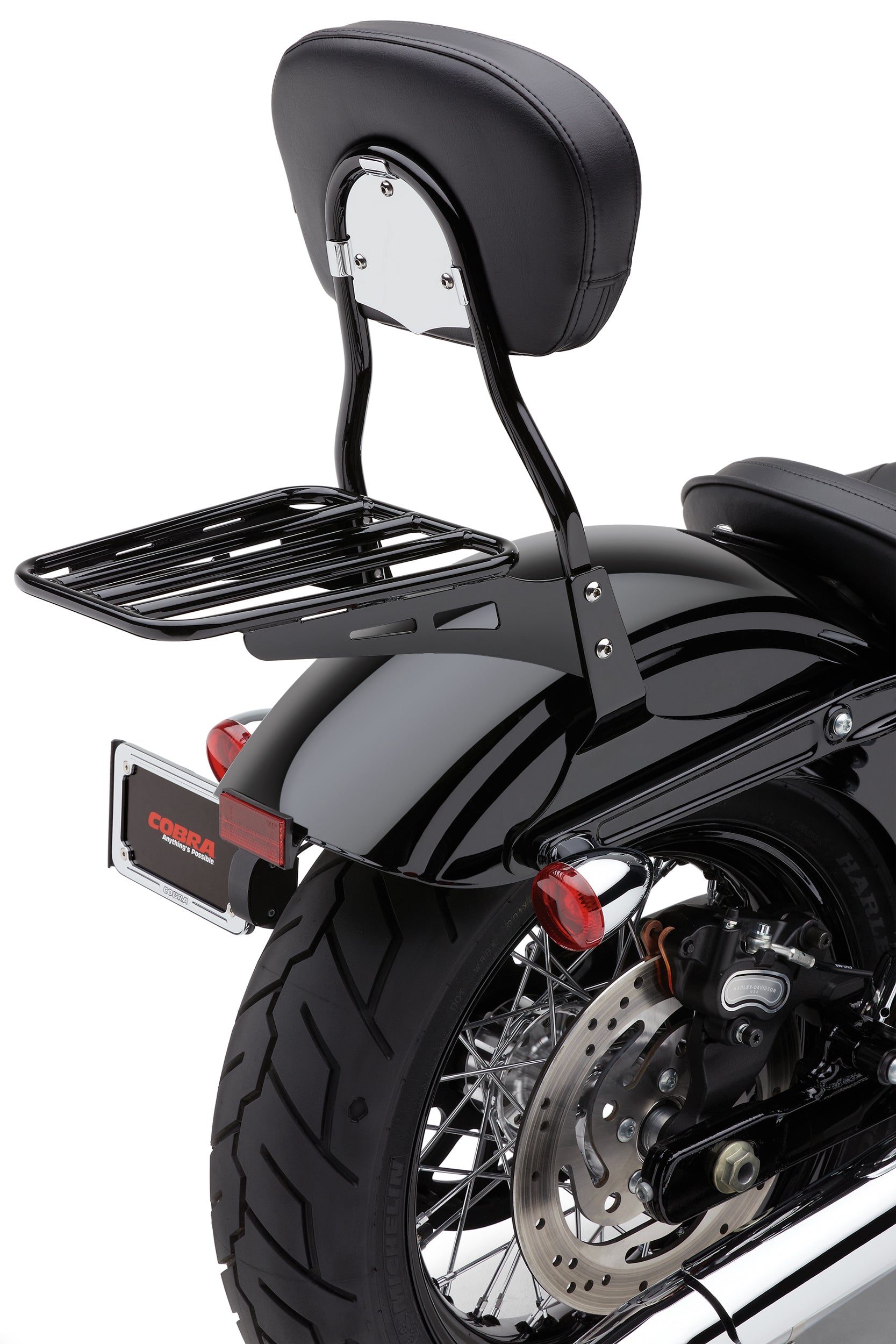 COBRA Sissy Bar Luggage Rack Tube Black Hon Yam