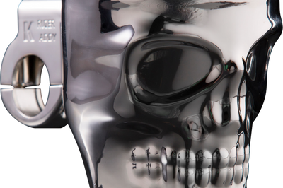Kruzer Kaddy Skull Bar Mount Holder Black - Chrome - Harddrive Products