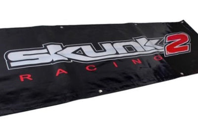 Skunk2 Racing 5 FT. Vinyl Shop Banner (Black) - Exterior Styling